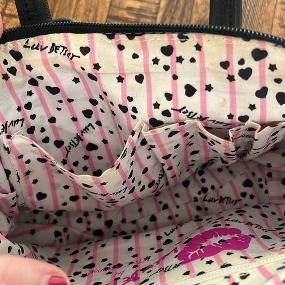 Betsey Johnson LUV Top handle little bag & crossbody detachable strap Barbiecore - Picture 8 of 12